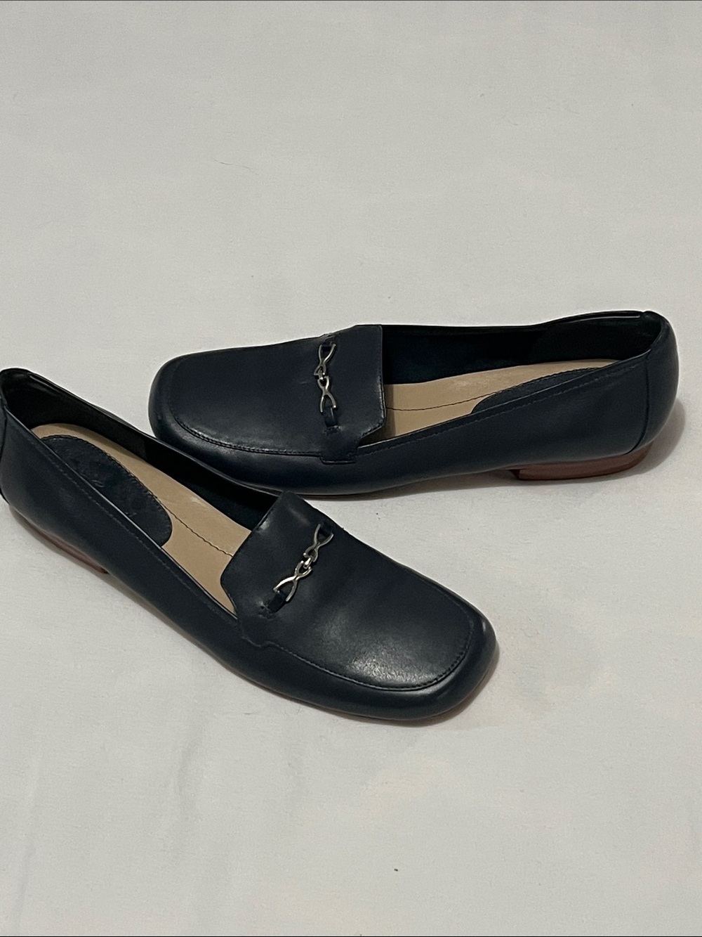 Trotters Blue Leather Loafers
